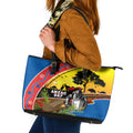 Knights Rugby ANZAC Day Leather Tote Bag Novocastrians Mascot Rosemary Starry Night