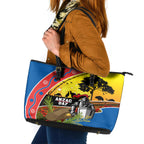 Knights Rugby ANZAC Day Leather Tote Bag Novocastrians Mascot Rosemary Starry Night