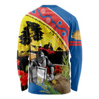 Knights Rugby ANZAC Day Long Sleeve Shirt Novocastrians Mascot Rosemary Starry Night