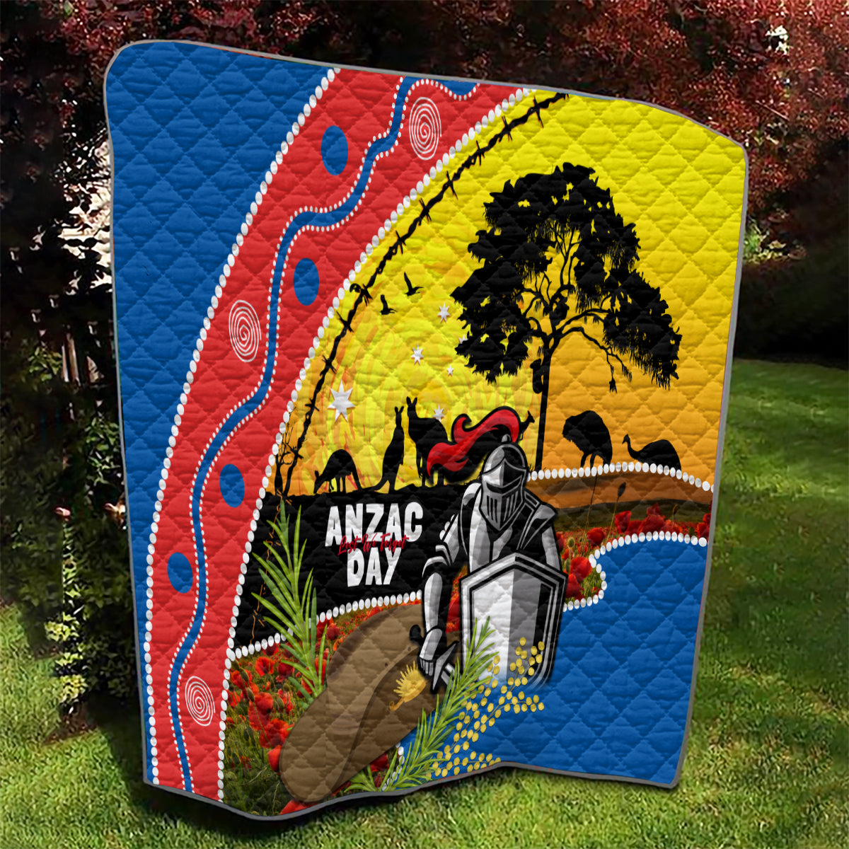 Knights Rugby ANZAC Day Quilt Novocastrians Mascot Rosemary Starry Night