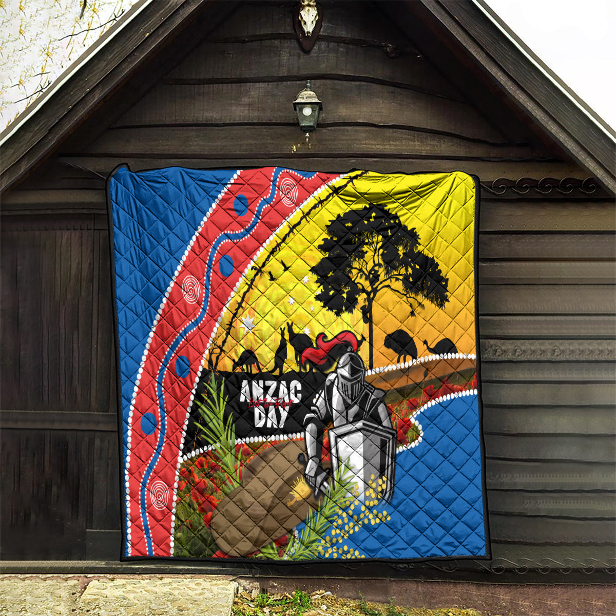 Knights Rugby ANZAC Day Quilt Novocastrians Mascot Rosemary Starry Night