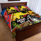 Knights Rugby ANZAC Day Quilt Bed Set Novocastrians Mascot Rosemary Starry Night