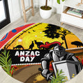 Knights Rugby ANZAC Day Round Carpet Novocastrians Mascot Rosemary Starry Night