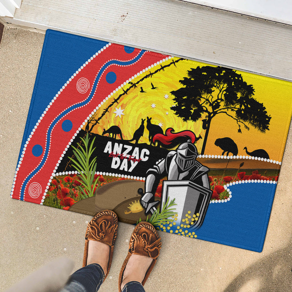Knights Rugby ANZAC Day Rubber Doormat Novocastrians Mascot Rosemary Starry Night