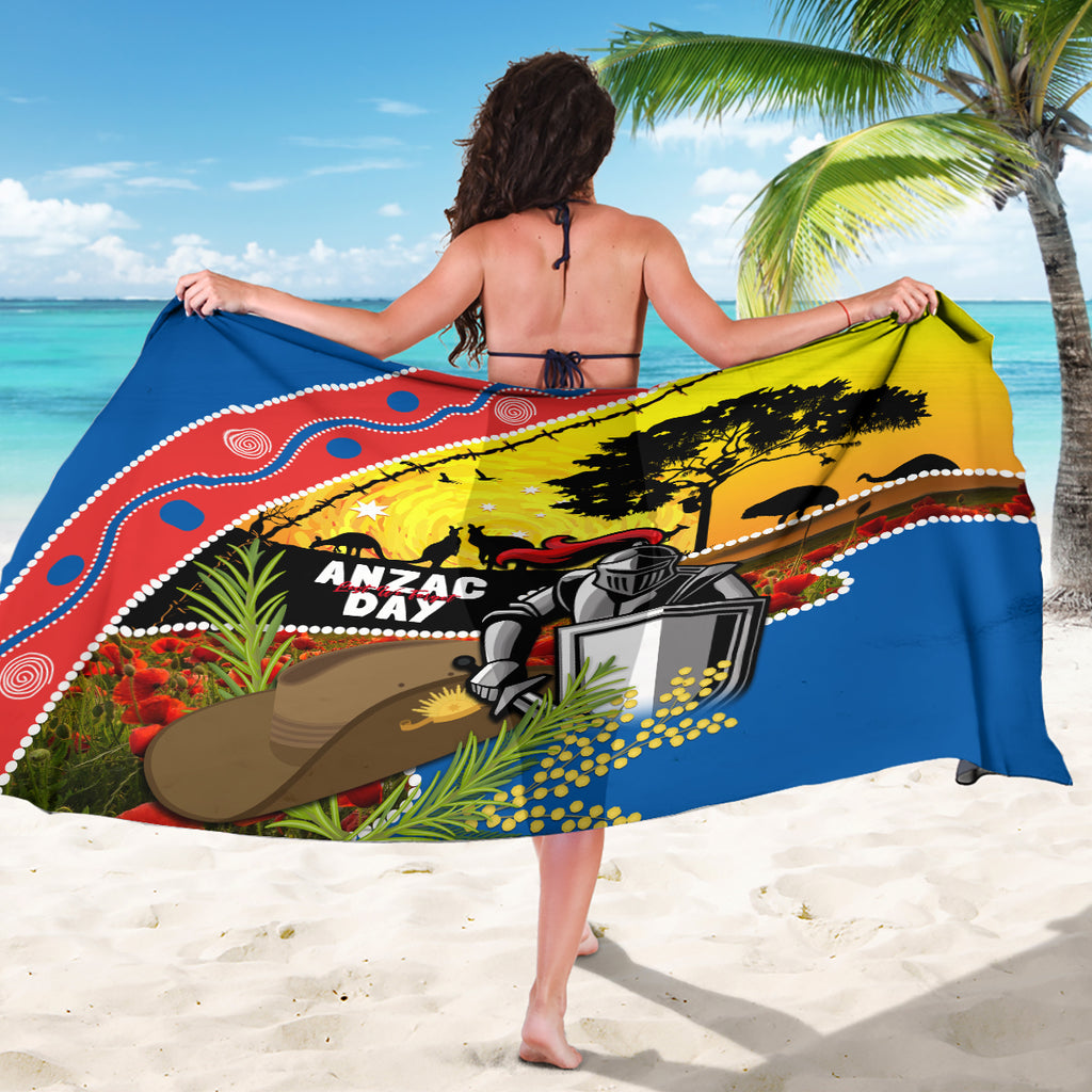 Knights Rugby ANZAC Day Sarong Novocastrians Mascot Rosemary Starry Night