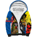 Knights Rugby ANZAC Day Sherpa Hoodie Novocastrians Mascot Rosemary Starry Night