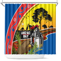 Knights Rugby ANZAC Day Shower Curtain Novocastrians Mascot Rosemary Starry Night