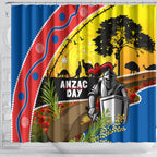 Knights Rugby ANZAC Day Shower Curtain Novocastrians Mascot Rosemary Starry Night