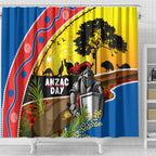 Knights Rugby ANZAC Day Shower Curtain Novocastrians Mascot Rosemary Starry Night