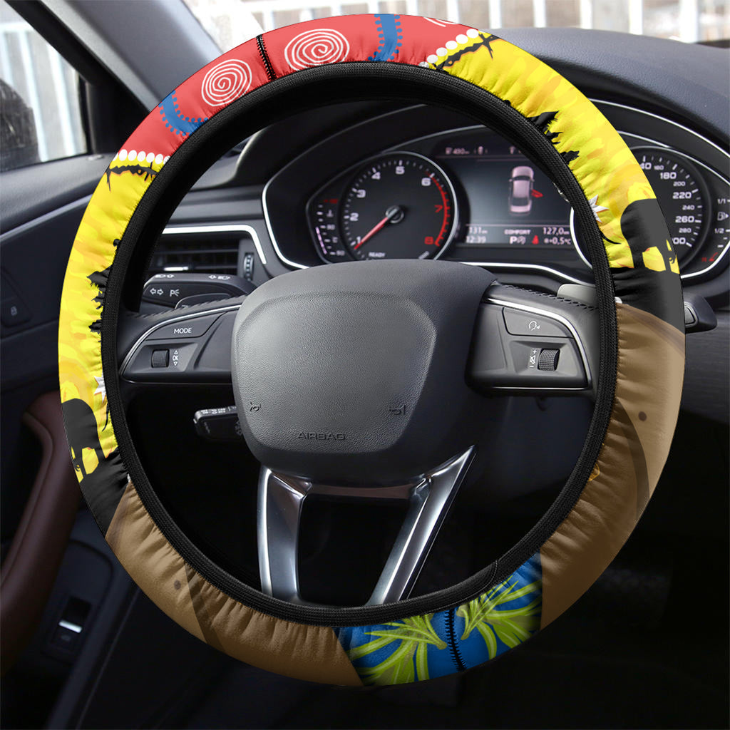 Knights Rugby ANZAC Day Steering Wheel Cover Novocastrians Mascot Rosemary Starry Night