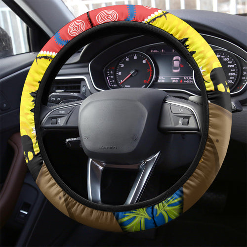 Knights Rugby ANZAC Day Steering Wheel Cover Novocastrians Mascot Rosemary Starry Night