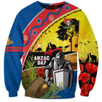 Knights Rugby ANZAC Day Sweatshirt Novocastrians Mascot Rosemary Starry Night