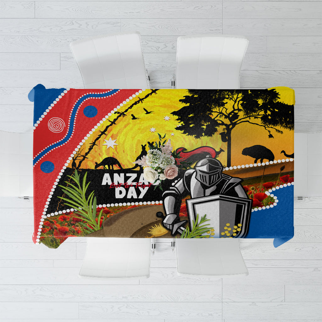 Knights Rugby ANZAC Day Tablecloth Novocastrians Mascot Rosemary Starry Night