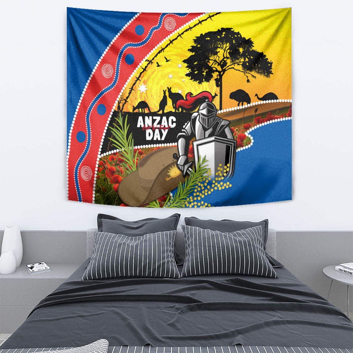 Knights Rugby ANZAC Day Tapestry Novocastrians Mascot Rosemary Starry Night