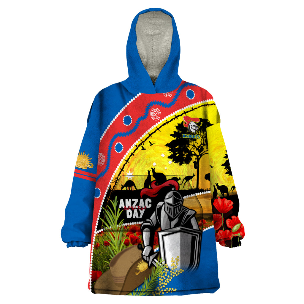 Knights Rugby ANZAC Day Wearable Blanket Hoodie Novocastrians Mascot Rosemary Starry Night