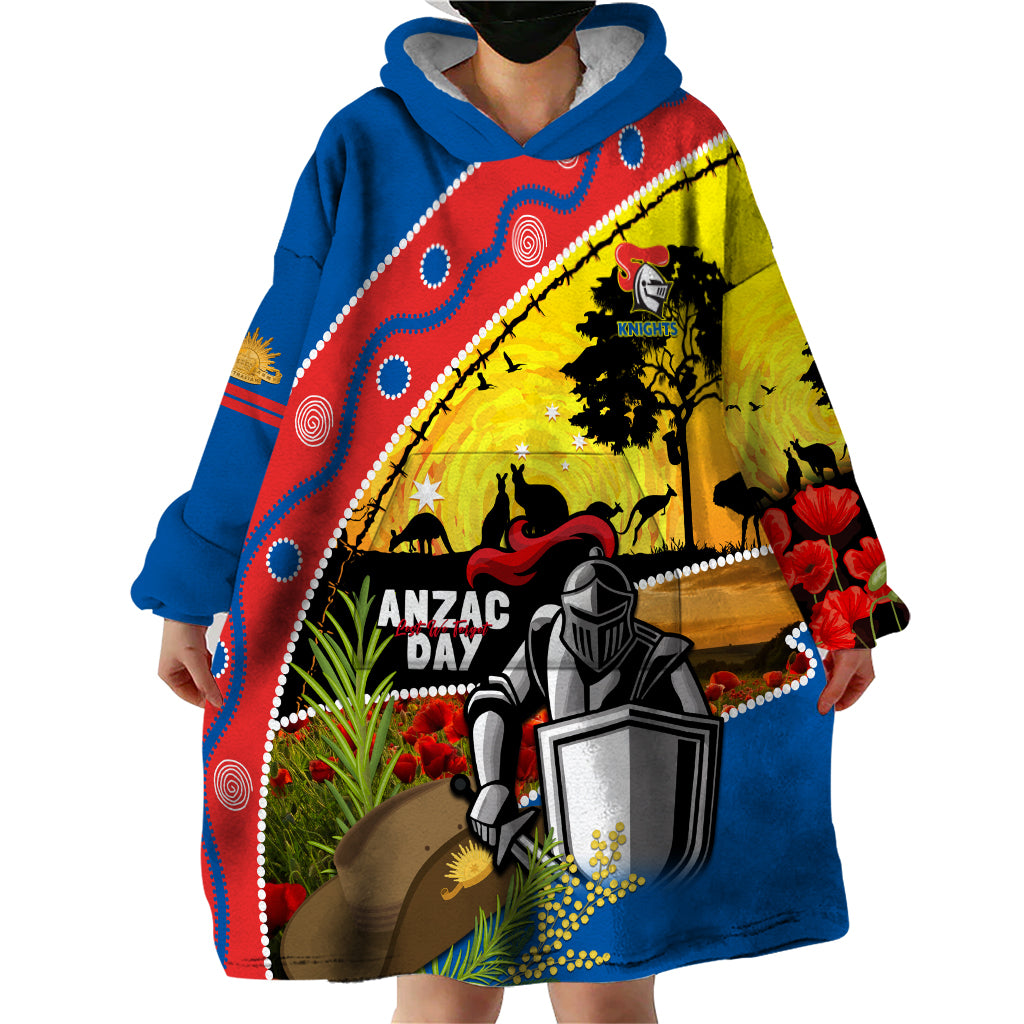 Knights Rugby ANZAC Day Wearable Blanket Hoodie Novocastrians Mascot Rosemary Starry Night