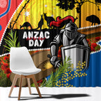 Knights Rugby ANZAC Day Window Curtain Novocastrians Mascot Rosemary Starry Night