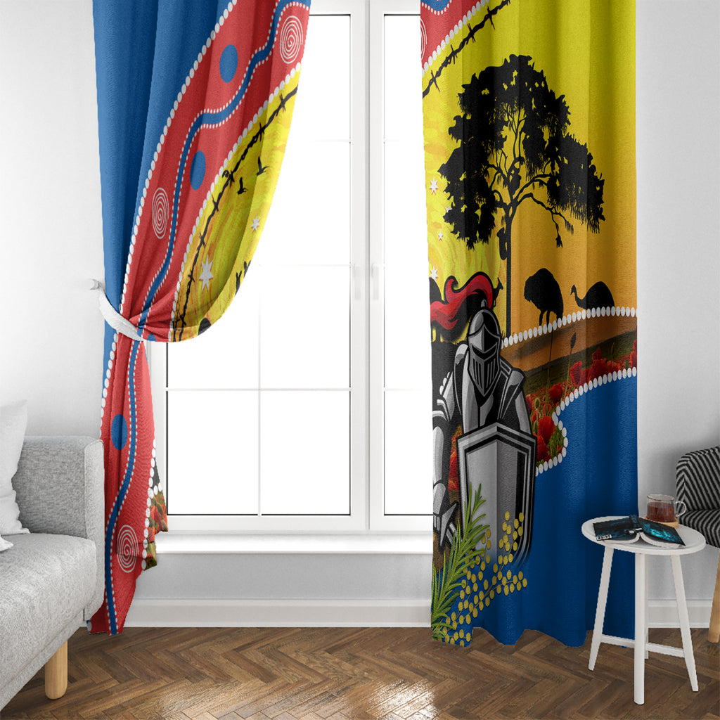 Knights Rugby ANZAC Day Window Curtain Novocastrians Mascot Rosemary Starry Night