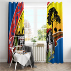 Knights Rugby ANZAC Day Window Curtain Novocastrians Mascot Rosemary Starry Night