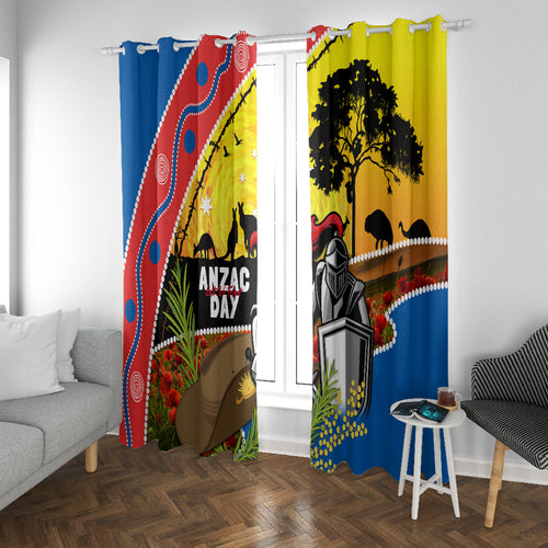 Knights Rugby ANZAC Day Window Curtain Novocastrians Mascot Rosemary Starry Night