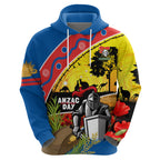Knights Rugby ANZAC Day Zip Hoodie Novocastrians Mascot Rosemary Starry Night