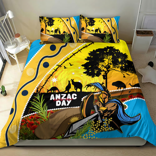Titans Rugby ANZAC Day Bedding Set GLD Mascot Rosemary Starry Night