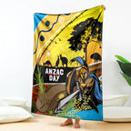 Titans Rugby ANZAC Day Blanket GLD Mascot Rosemary Starry Night