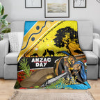Titans Rugby ANZAC Day Blanket GLD Mascot Rosemary Starry Night