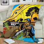 Titans Rugby ANZAC Day Blanket GLD Mascot Rosemary Starry Night