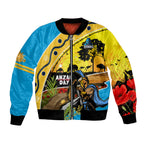 Titans Rugby ANZAC Day Bomber Jacket GLD Mascot Rosemary Starry Night