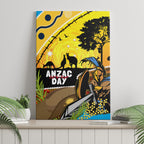 Titans Rugby ANZAC Day Canvas Wall Art GLD Mascot Rosemary Starry Night