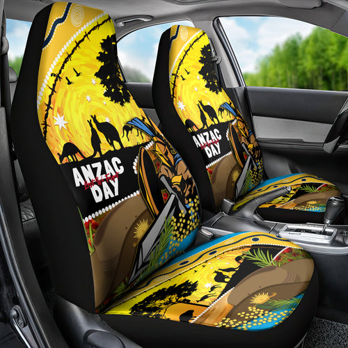 Titans Rugby ANZAC Day Car Seat Cover GLD Mascot Rosemary Starry Night