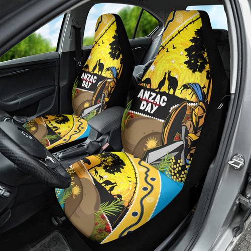 Titans Rugby ANZAC Day Car Seat Cover GLD Mascot Rosemary Starry Night