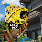 Titans Rugby ANZAC Day Garden Flag GLD Mascot Rosemary Starry Night