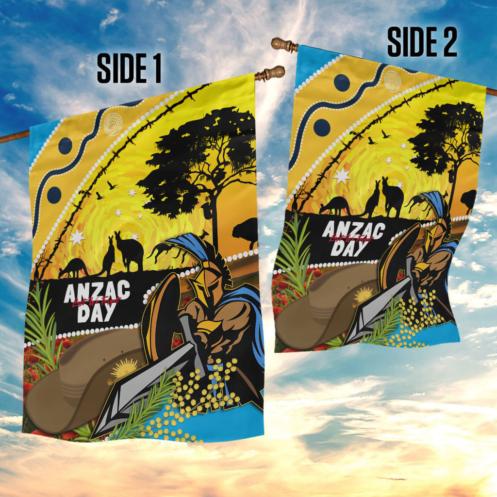 Titans Rugby ANZAC Day Garden Flag GLD Mascot Rosemary Starry Night