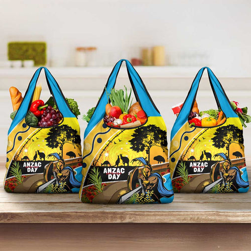 Titans Rugby ANZAC Day Grocery Bag GLD Mascot Rosemary Starry Night