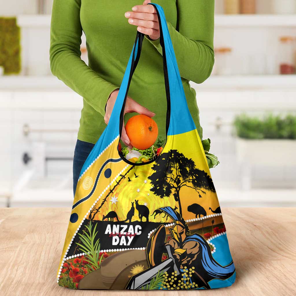 Titans Rugby ANZAC Day Grocery Bag GLD Mascot Rosemary Starry Night