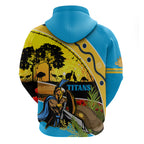 Titans Rugby ANZAC Day Hoodie GLD Mascot Rosemary Starry Night