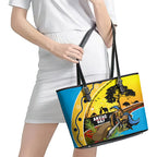 Titans Rugby ANZAC Day Leather Tote Bag GLD Mascot Rosemary Starry Night