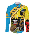 Titans Rugby ANZAC Day Long Sleeve Button Shirt GLD Mascot Rosemary Starry Night