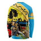 Titans Rugby ANZAC Day Long Sleeve Shirt GLD Mascot Rosemary Starry Night