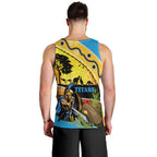 Titans Rugby ANZAC Day Men Tank Top GLD Mascot Rosemary Starry Night