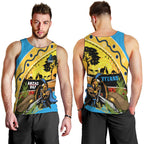 Titans Rugby ANZAC Day Men Tank Top GLD Mascot Rosemary Starry Night