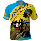 Titans Rugby ANZAC Day Polo Shirt GLD Mascot Rosemary Starry Night