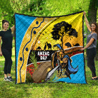 Titans Rugby ANZAC Day Quilt GLD Mascot Rosemary Starry Night