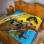 Titans Rugby ANZAC Day Quilt GLD Mascot Rosemary Starry Night