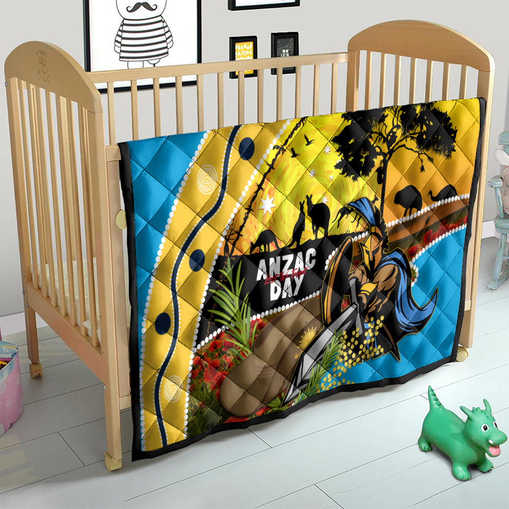 Titans Rugby ANZAC Day Quilt GLD Mascot Rosemary Starry Night