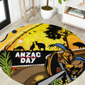Titans Rugby ANZAC Day Round Carpet GLD Mascot Rosemary Starry Night