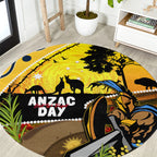 Titans Rugby ANZAC Day Round Carpet GLD Mascot Rosemary Starry Night