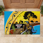 Titans Rugby ANZAC Day Rubber Doormat GLD Mascot Rosemary Starry Night